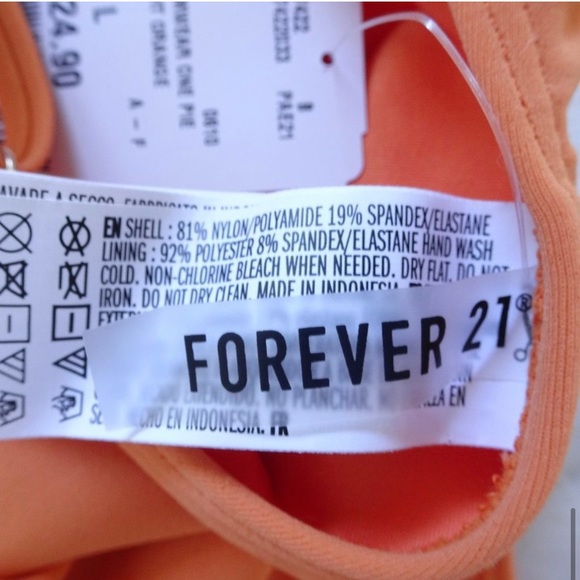 NWT Forever 21 One Piece Swimsuit Large - Picture 9 of 11